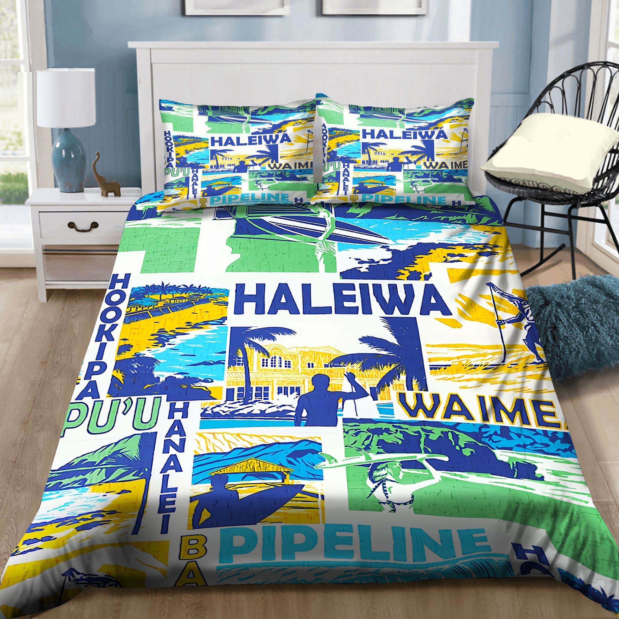 Hawaii Surfing Bedding Set