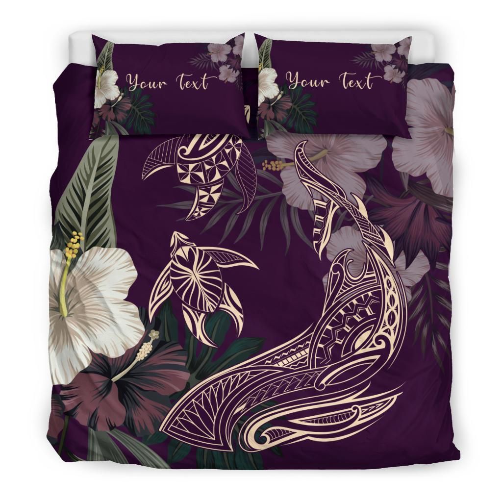 Hawaii Tropical Hibiscus Aumakua Lucas Style Custom Text Gift Bedding Set