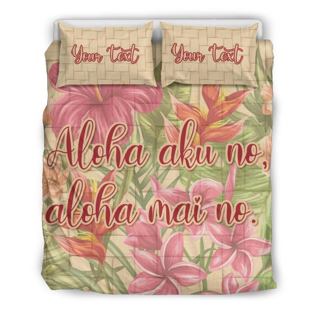 Hawaii Tropical Hibiscus Plumeria Aloha Bedding Set