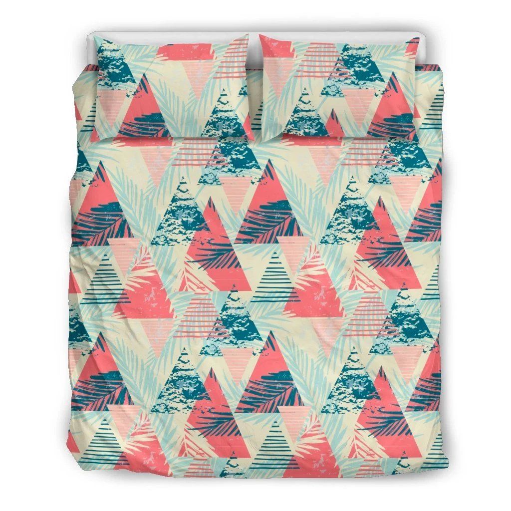 Hawaii Tropical Leaf Triangle Pattern Bedding Set