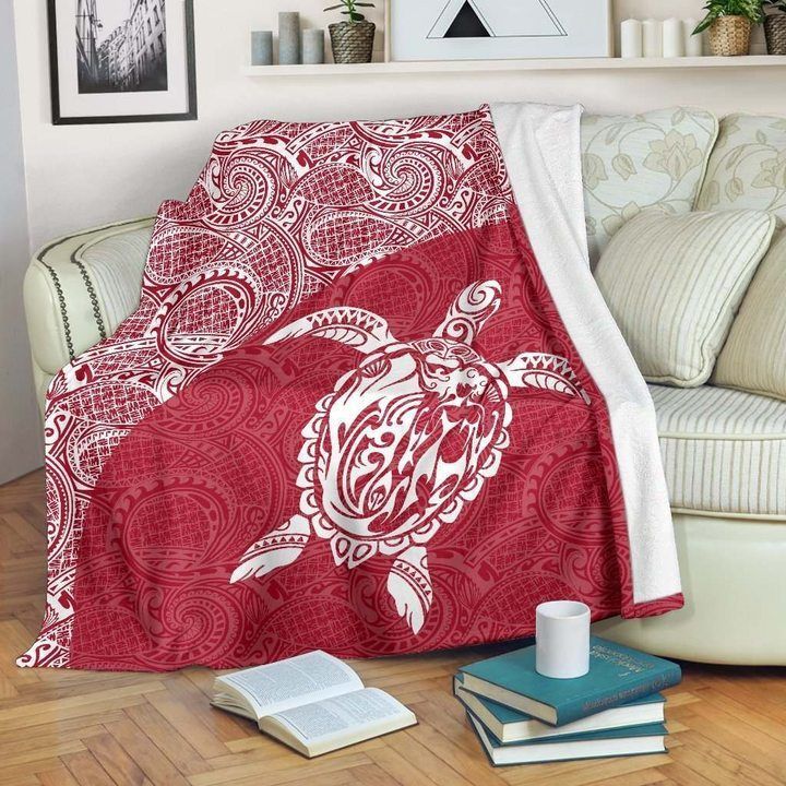 Hawaii Turtle Sherpa Fleece Blanket