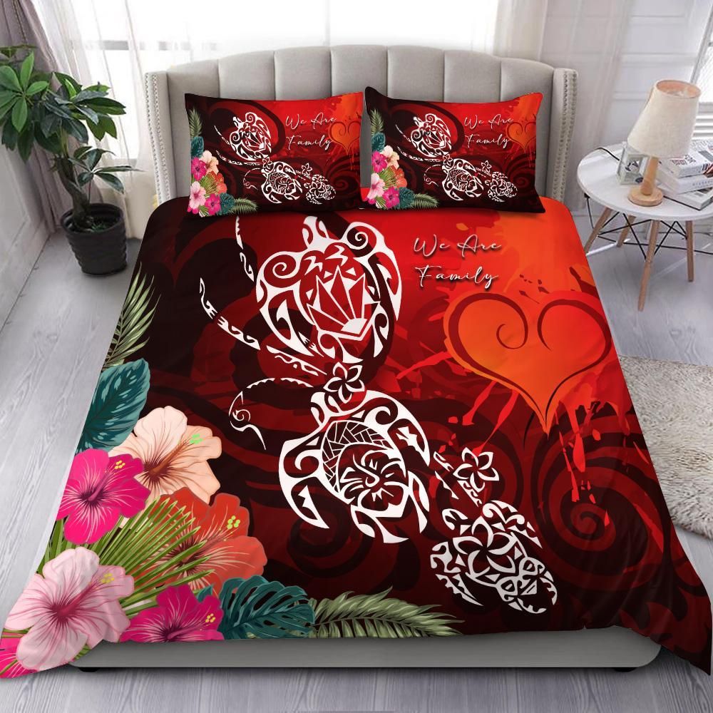 Hawaii Turtle Family We Are Family Bedding Set
