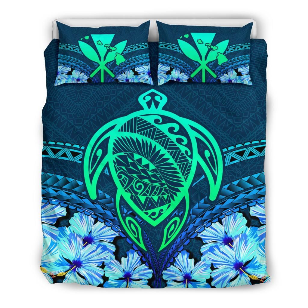 Hawaii Turtle Hibiscus Choco Style Bedding Set
