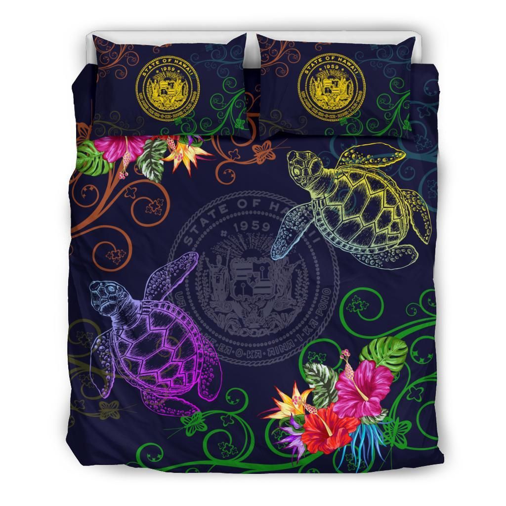 Hawaii Turtle Hibiscus Day Style Bedding Set