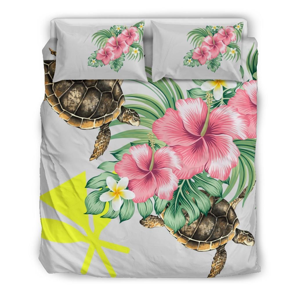 Hawaii Turtle Hibiscus Kanaka Bedding Set