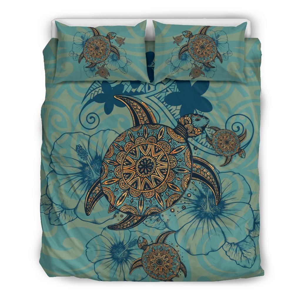 Hawaii Turtle Hibiscus Pastel Bedding Set