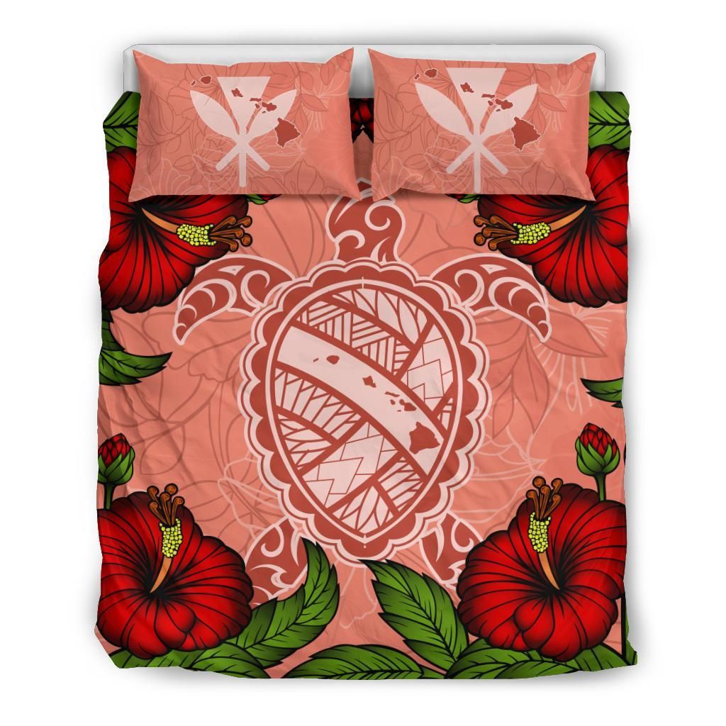 Hawaii Turtle Hibiscus Pink Fide Style Bedding Set