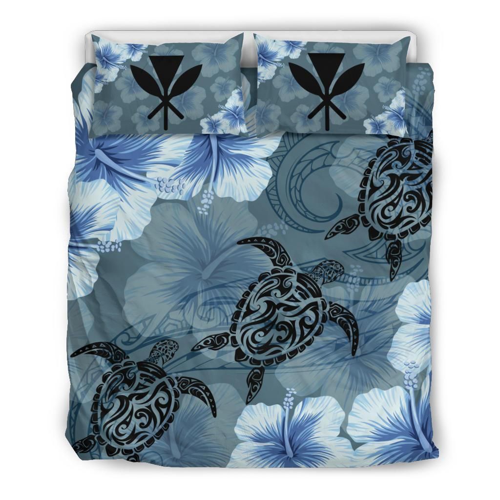 Hawaii Turtle Hibiscus Simple Style Bedding Set