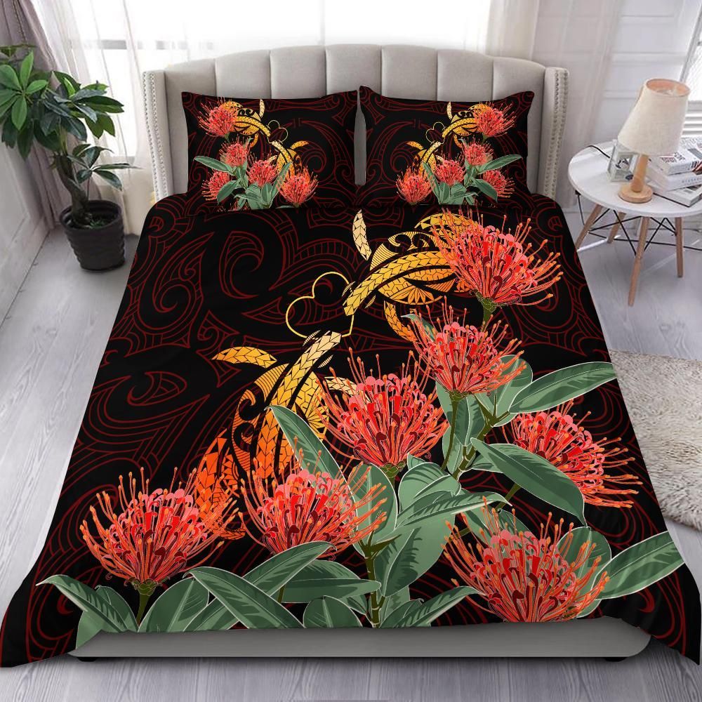 Hawaii Turtle Lehua Flower Polynesian Lehua Style Bedding Set