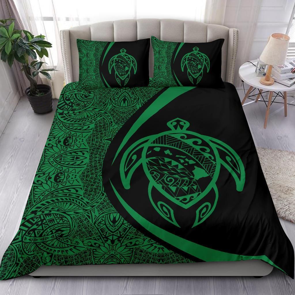 Hawaii Turtle Map Polynesian Bedding Set