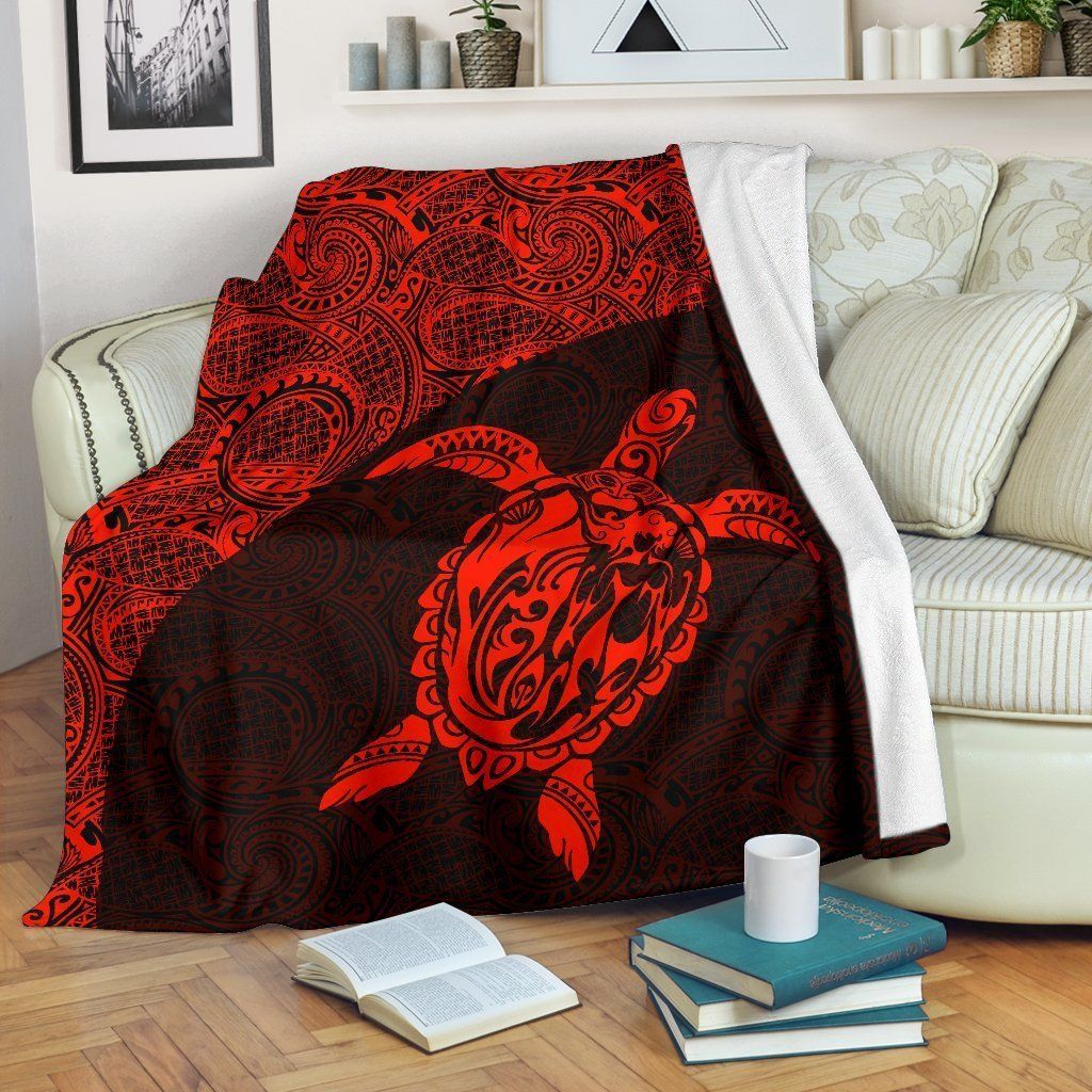 Hawaii Turtle Mermaid Sherpa Fleece Blanket