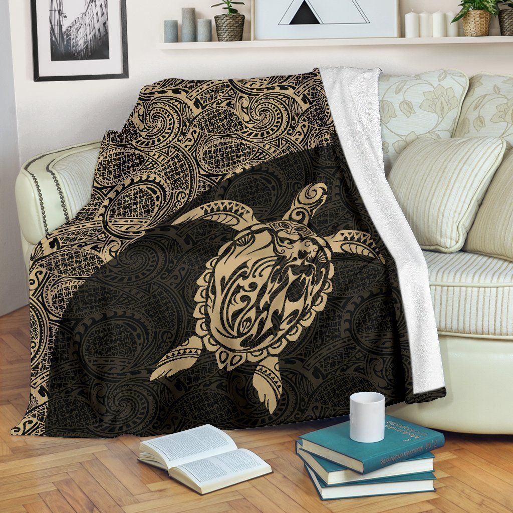 Hawaii Turtle Mermaid Sherpa Fleece Blanket