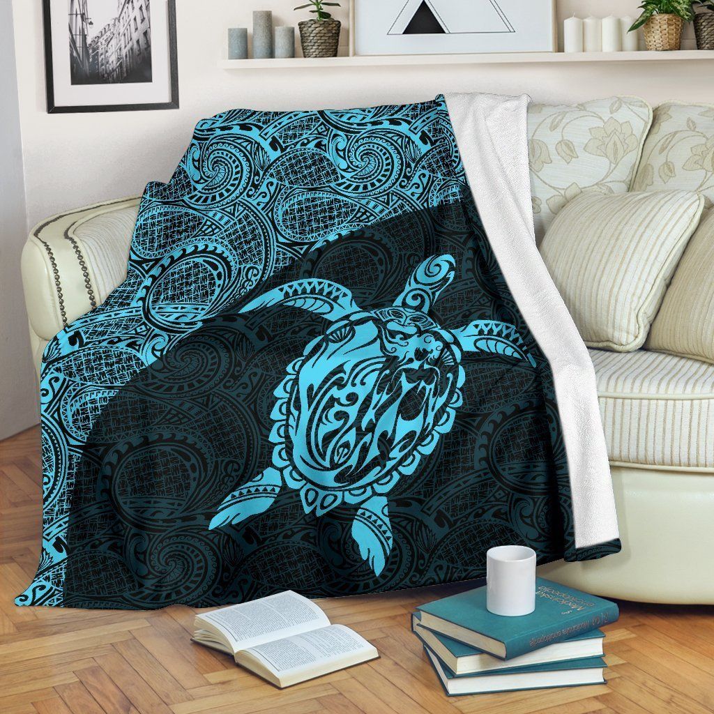 Hawaii Turtle Mermaid Sherpa Fleece Blanket