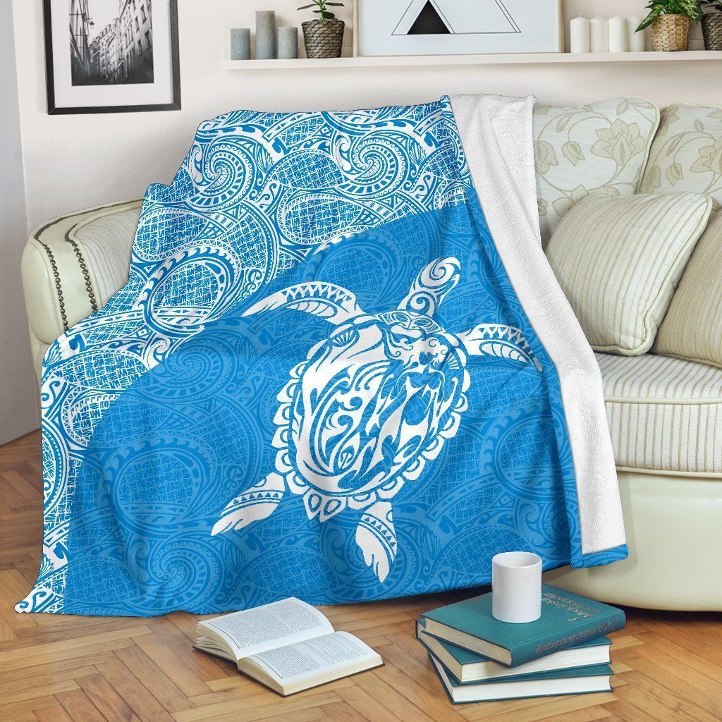 Hawaii Turtle Mermaid Sherpa Fleece Blanket