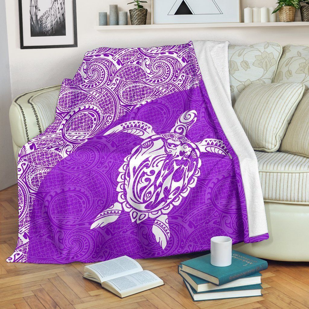 Hawaii Turtle Mermaid Sherpa Fleece Blanket