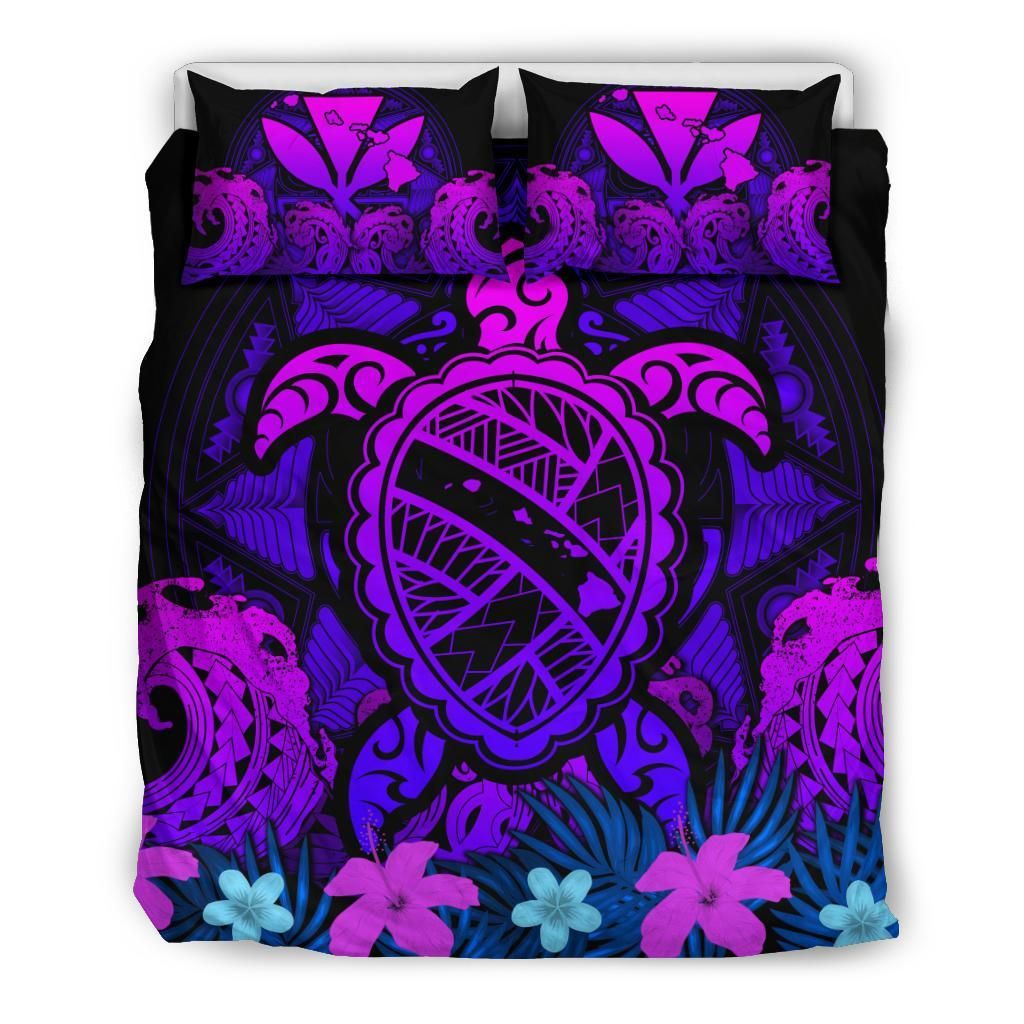 Hawaii Turtle Polynesian Blue Kuly Style Bedding Set