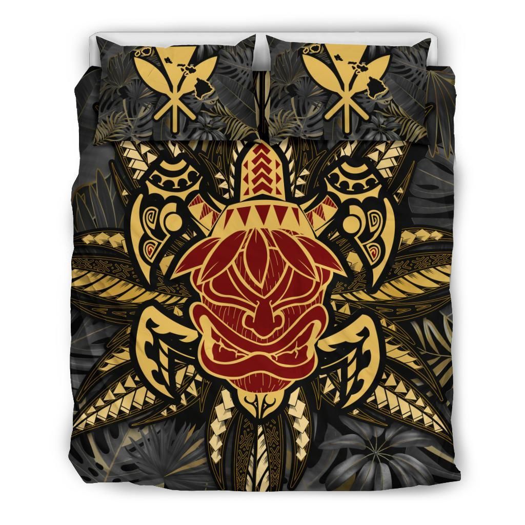 Hawaii Turtle Polynesian Tropical Gold Alone Style Bedding Set