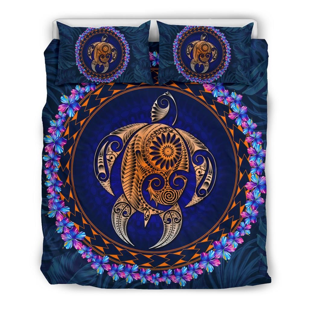 Hawaii Turtle Polynesian Tropical Jan Style Bedding Set