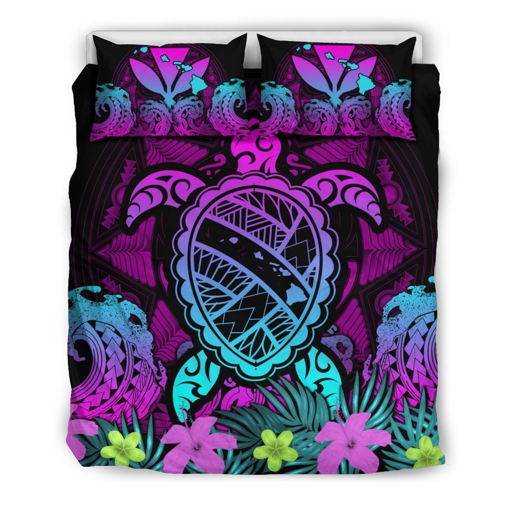 Hawaii Turtle Polynesian Turquoise Kuly Style Bedding Set