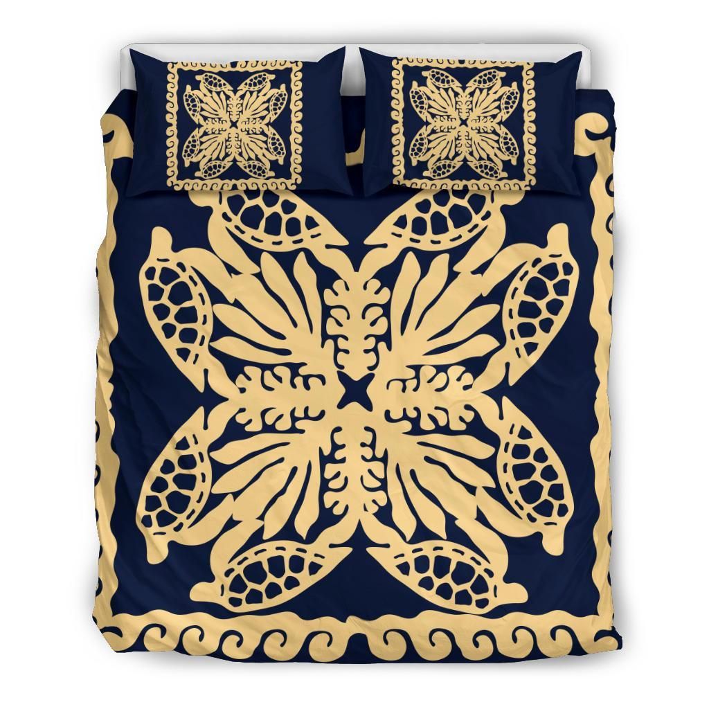 Hawaii Turtle Royal Indigo Dey Style Bedding Set