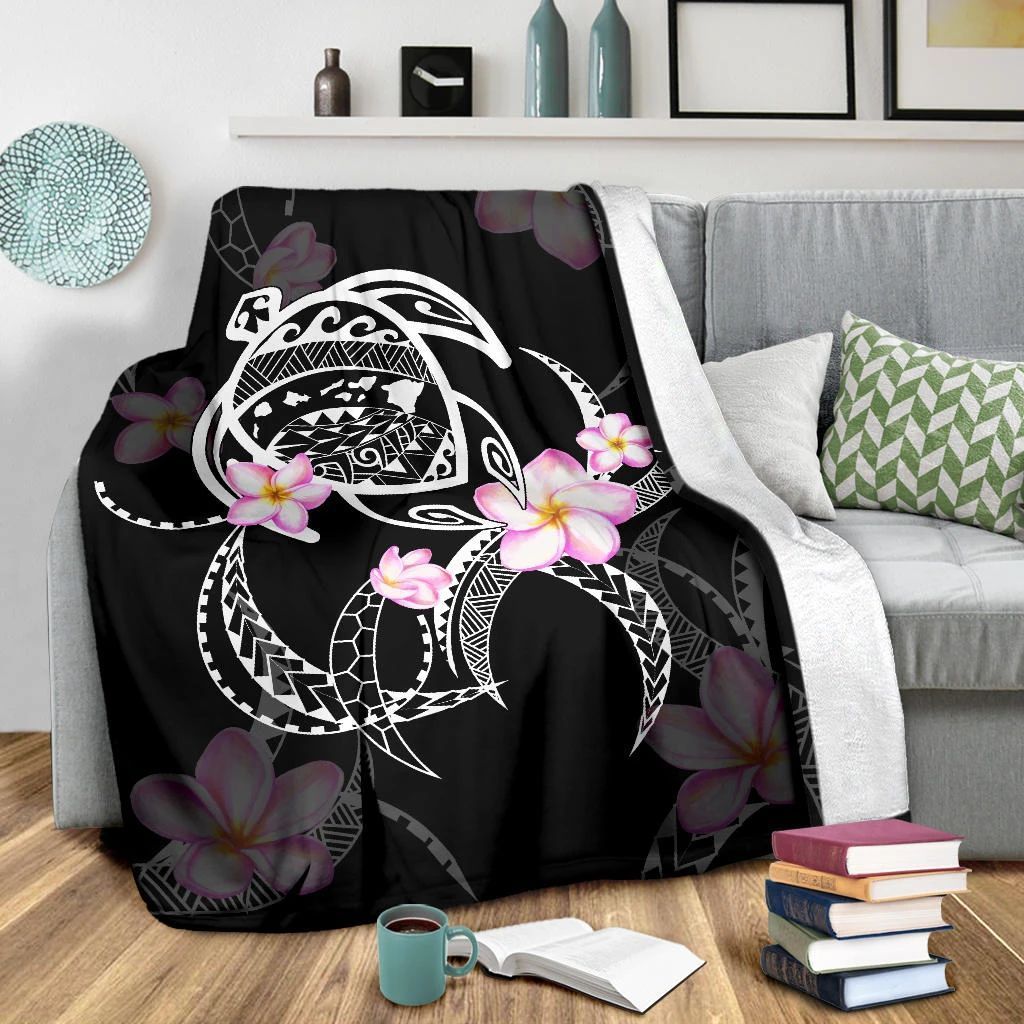 Hawaii Turtle Swim Sherpa Fleece Blanket