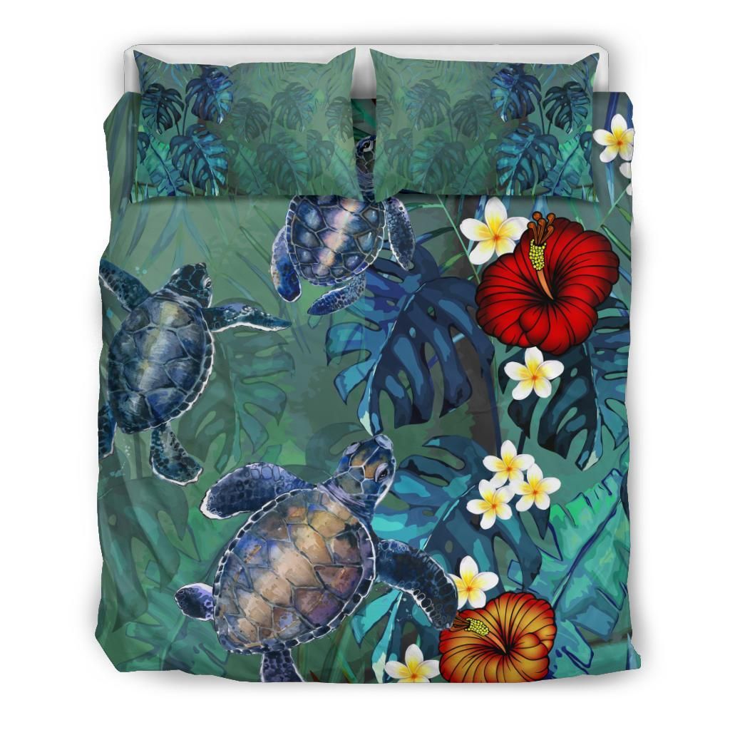 Hawaii Turtle Tropical Art Hela Style Bedding Set