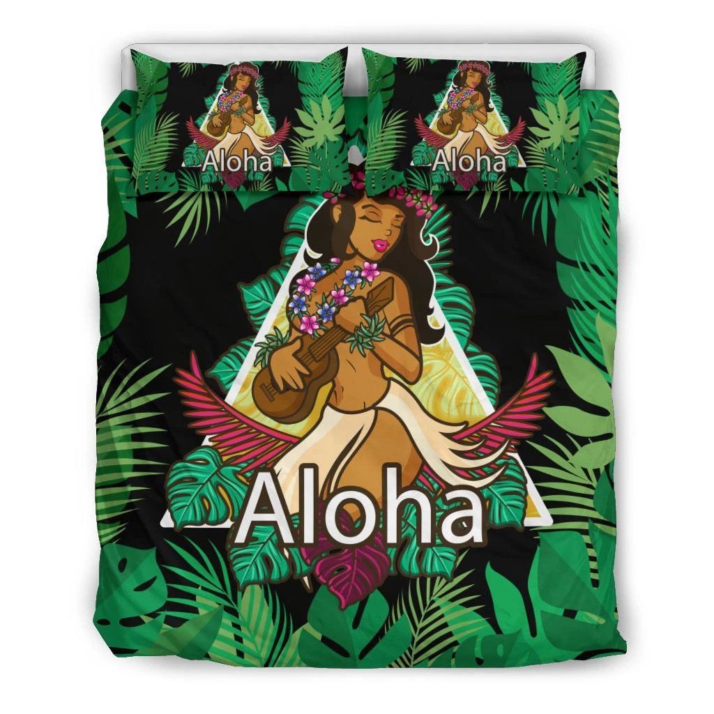 Hawaiian Aloha Halu Girl Dance Bedding Set