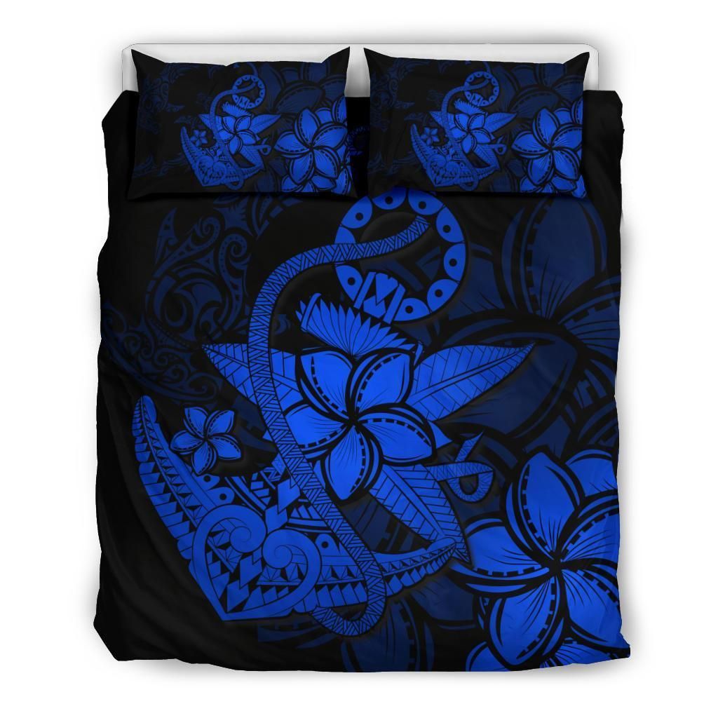 Hawaiian Anchor Plumeria Hamerhead Shark Bedding Set