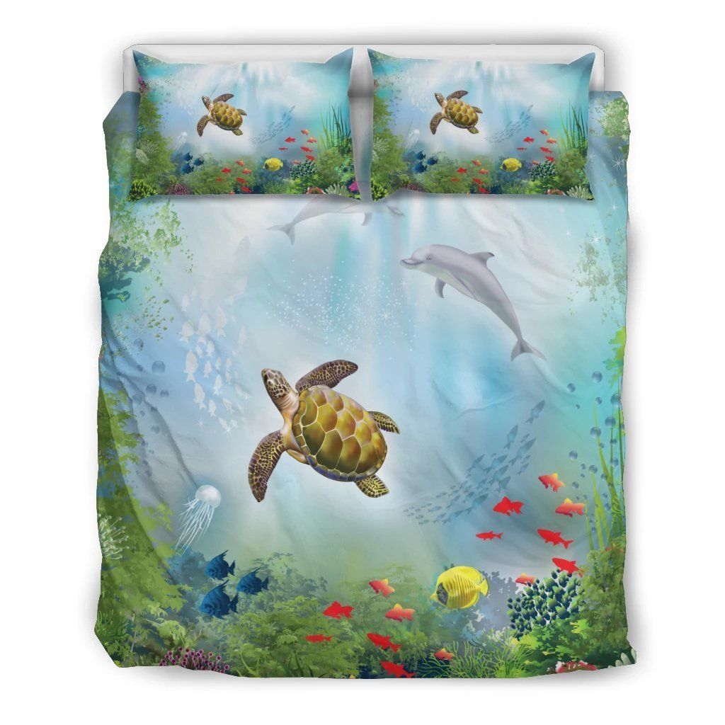 Hawaiian Animal In The Ocean Polynesian Bedding Set