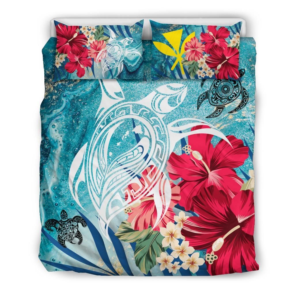 Hawaiian Coral Tropical Turtle Bedding Set