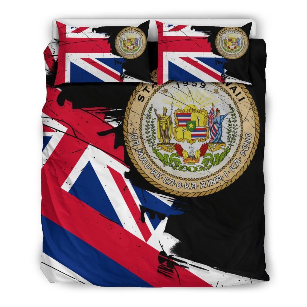 Hawaiian Flag Coat Of Arms Of Hawaii Bedding Set