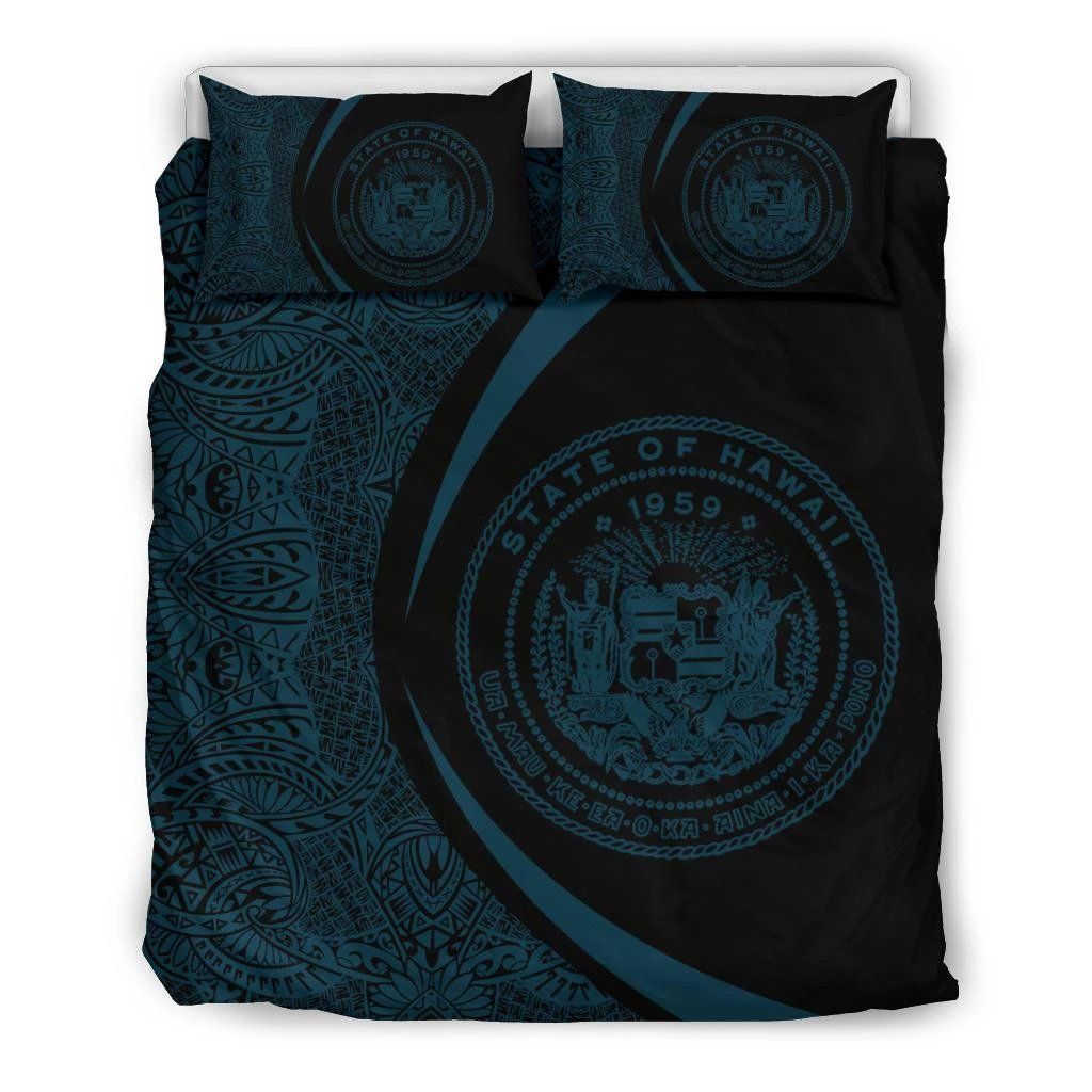 Hawaiian Flag Coat Of Arms Polynesian Bedding Set