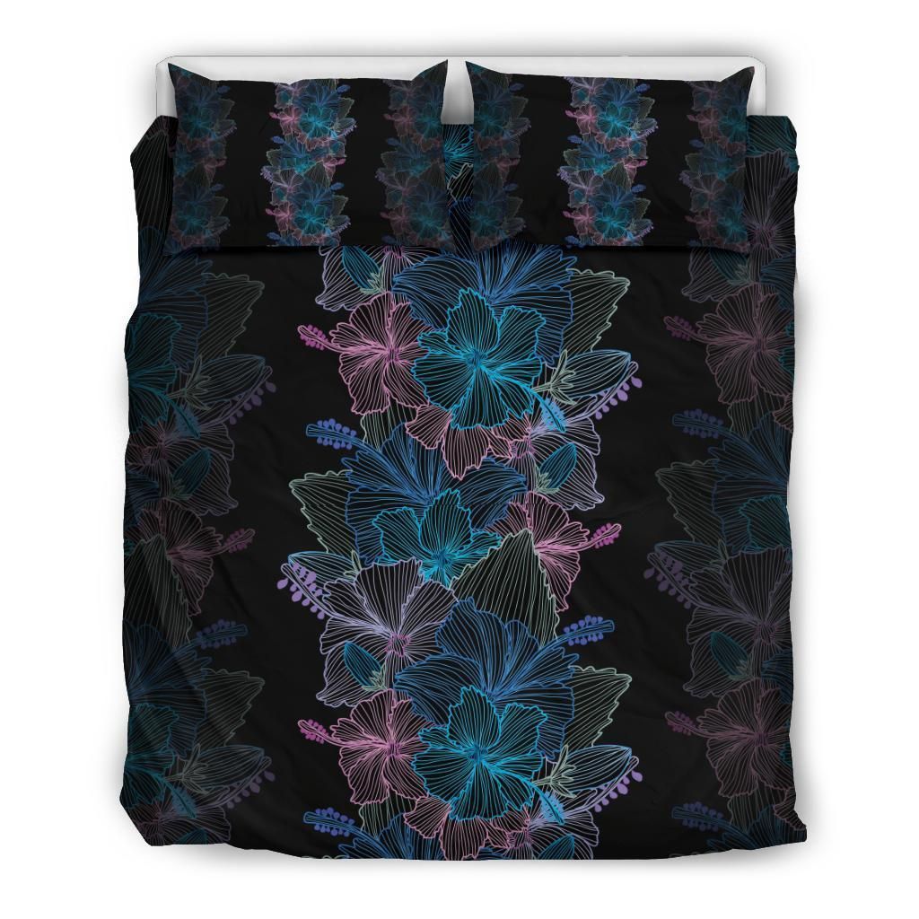 Hawaiian Hibiscus Full Color Polynesian Bedding Set