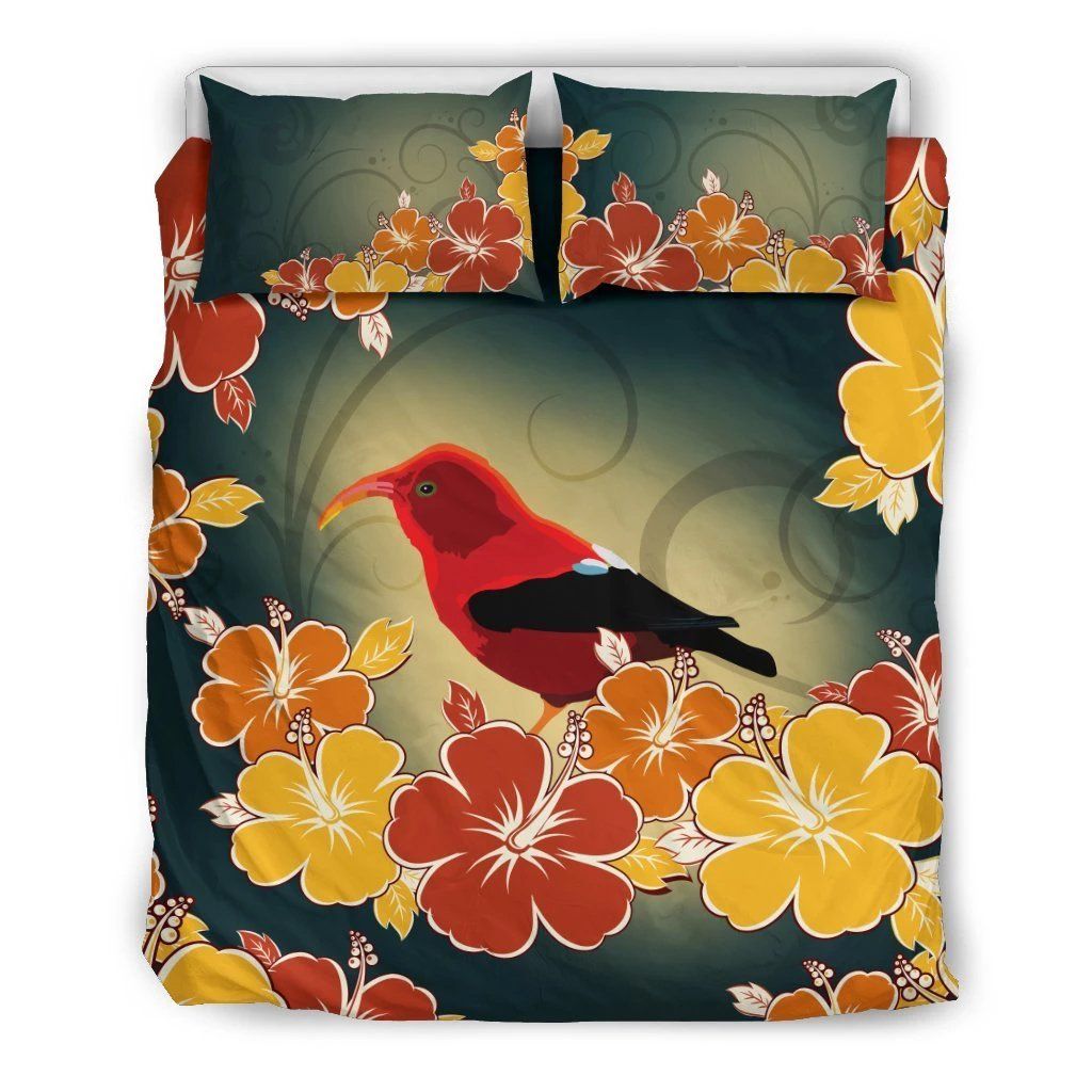 Hawaiian Hibiscus Hummingbirds Polynesian Bedding Set