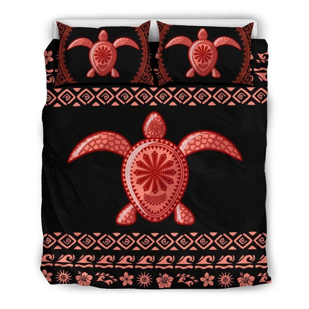 Hawaiian Hibiscus Turtle Red Version Bedding Set