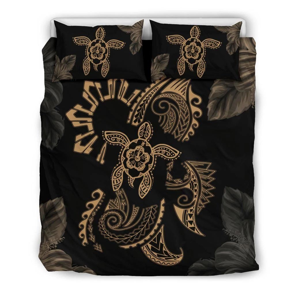 Hawaiian Hibiscus Wave Turtle Bedding Set