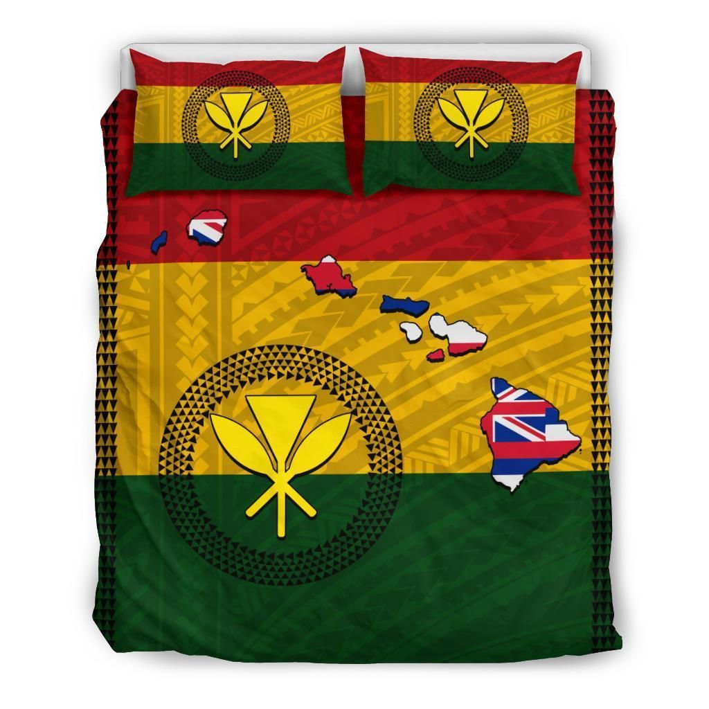 Hawaiian Kanaka Flag Polynesian Bedding Set