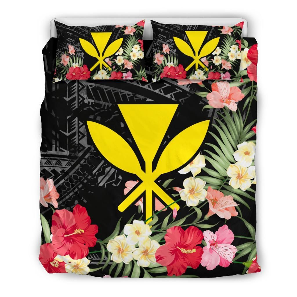 Hawaiian Kanaka Maoli Hibiscus Polynesian Bedding Set