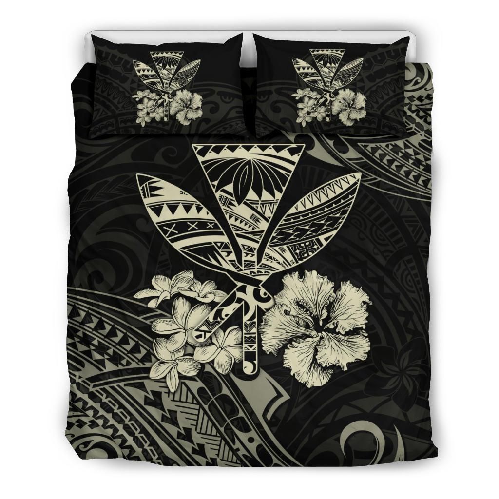 Hawaiian Kanaka Maoli Polynesian Beige Bedding Set