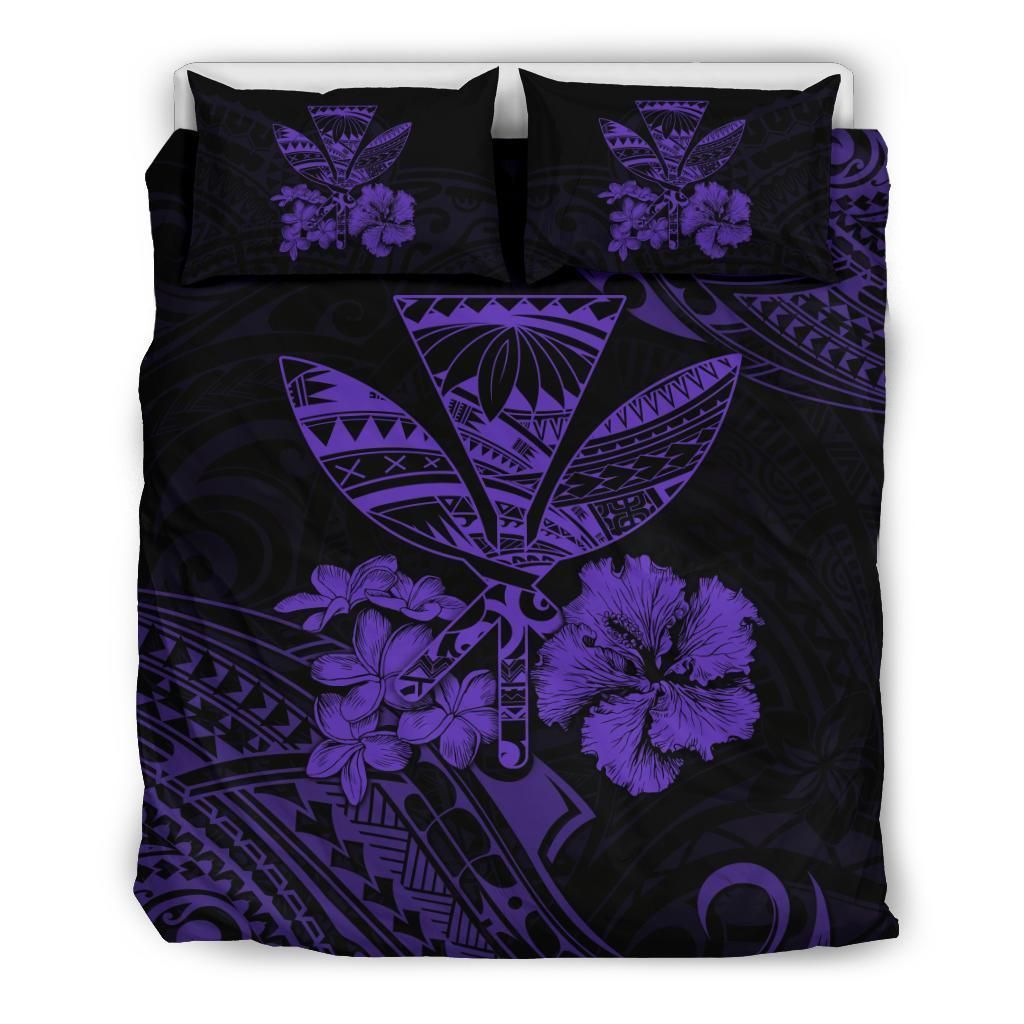 Hawaiian Kanaka Maoli Polynesian Violet Bedding Set