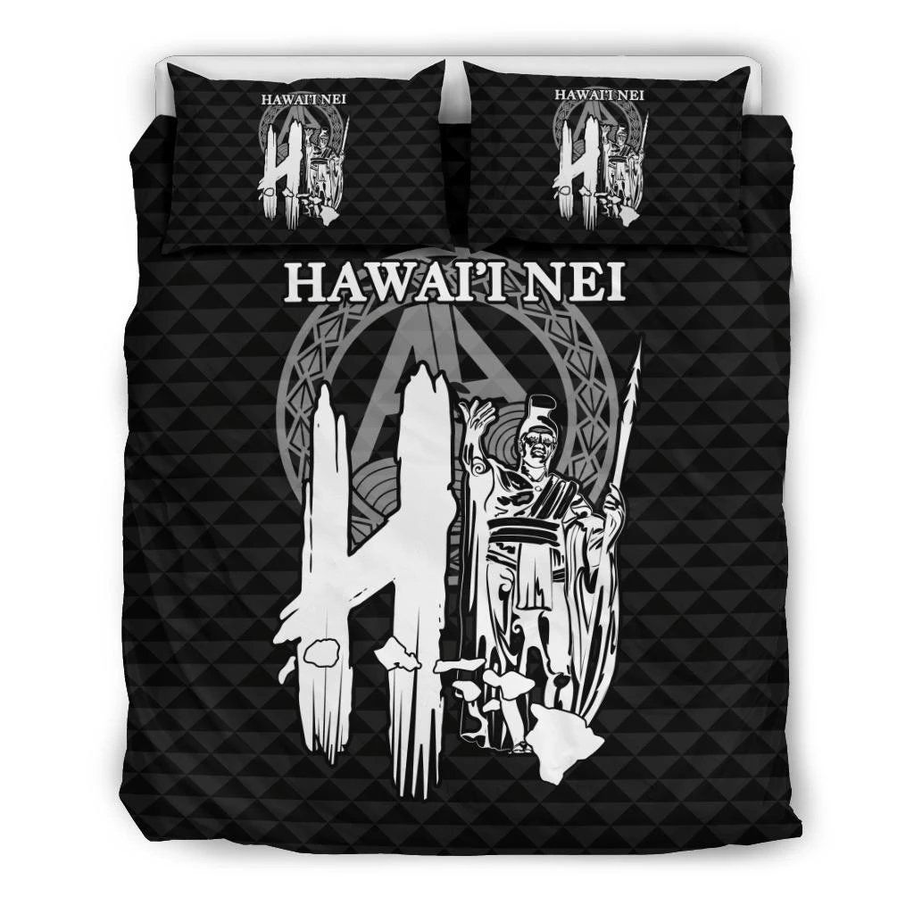 Hawaiian Map King Kamehameha Kakau Kakau Bedding Set