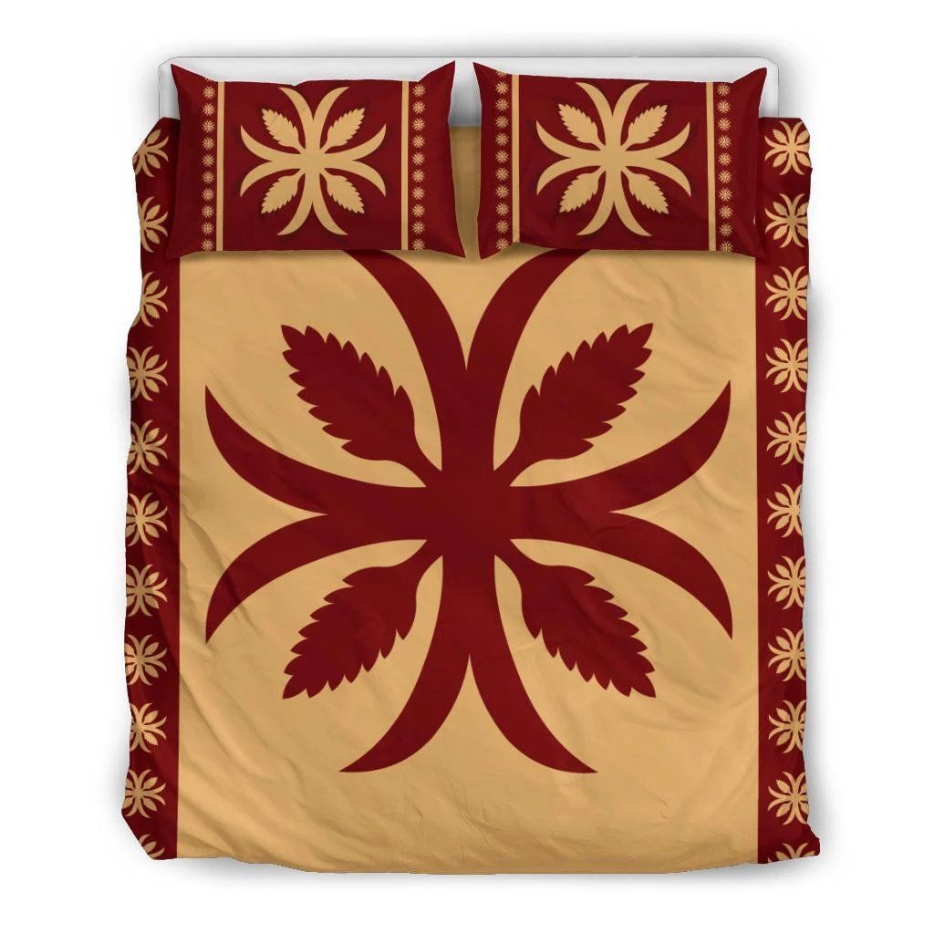 Hawaiian Pattern Flower Lovely Polynesian Quilt Bedding Set