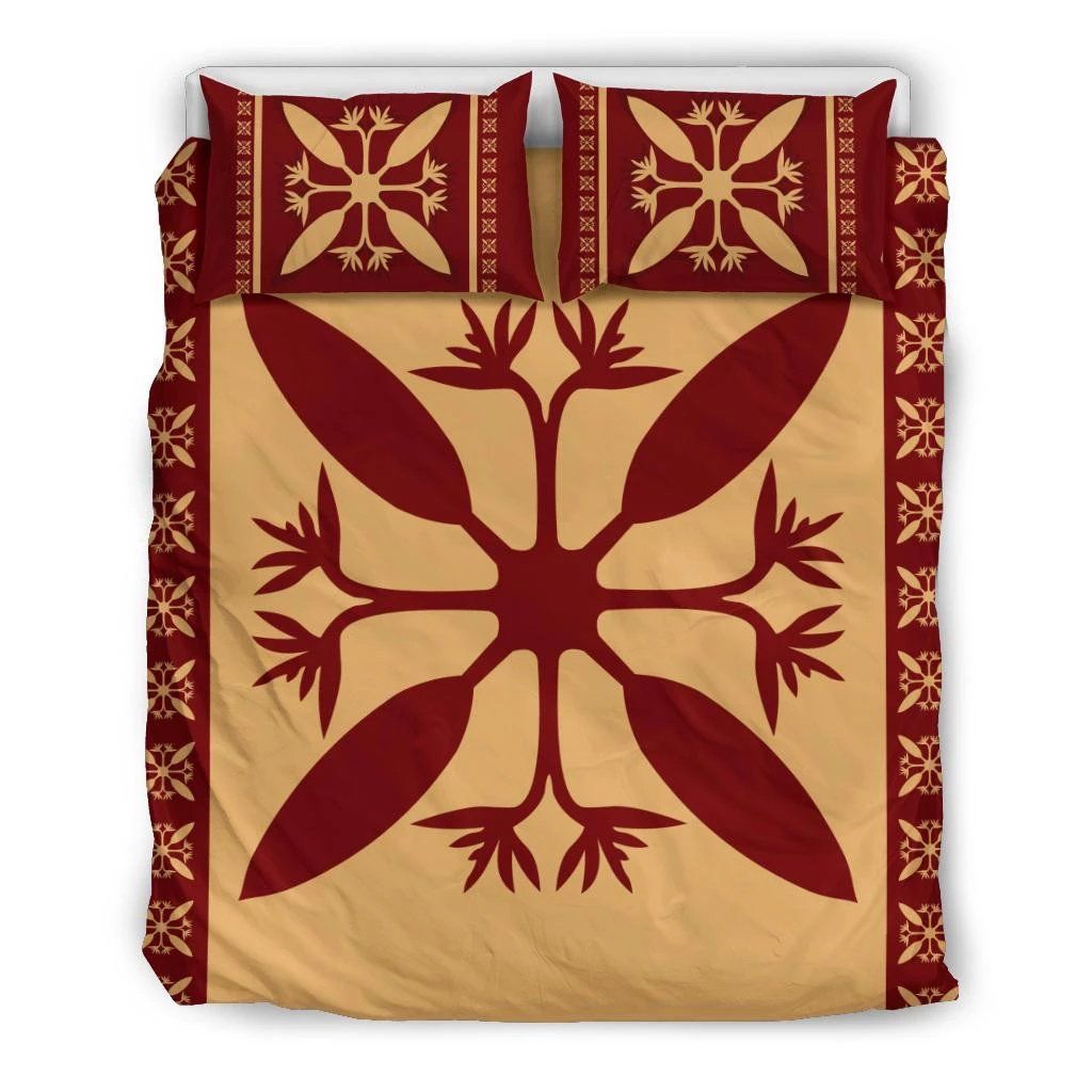 Hawaiian Pattern Strelitzia Flower Polynesian Bedding Set