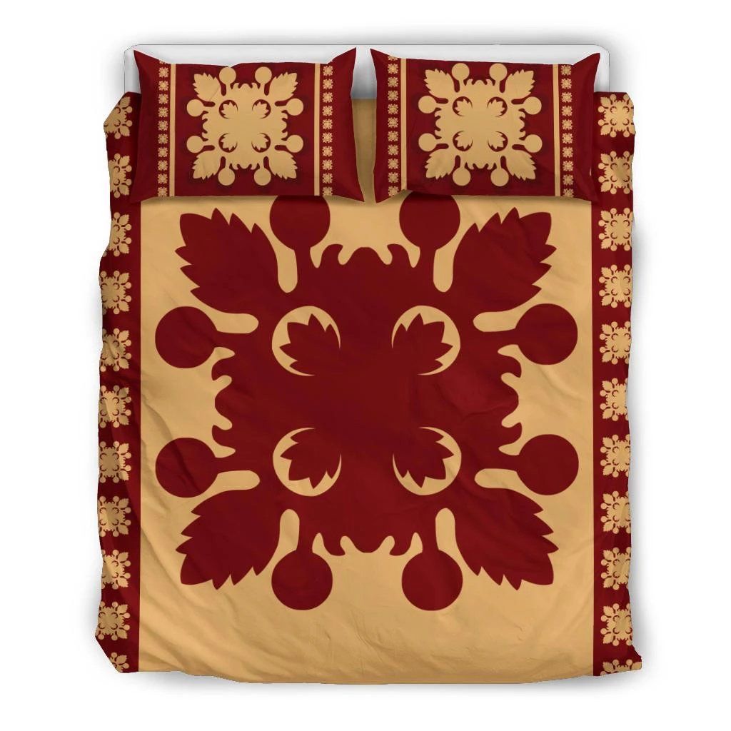 Hawaiian Quilt Pattern Breadfruit Bedding Set
