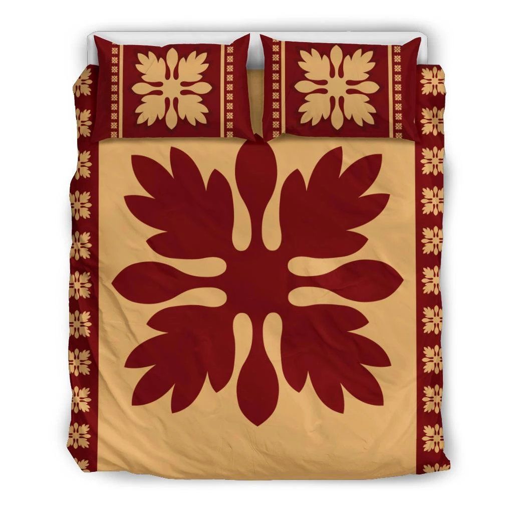 Hawaiian Quilt Pattern Palm Tree New Polynesian Bedding Set