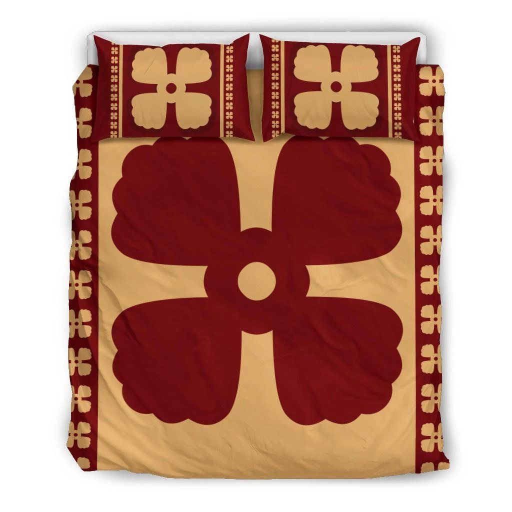 Hawaiian Quilt Pattern Pearl Polynesian Bedding Set