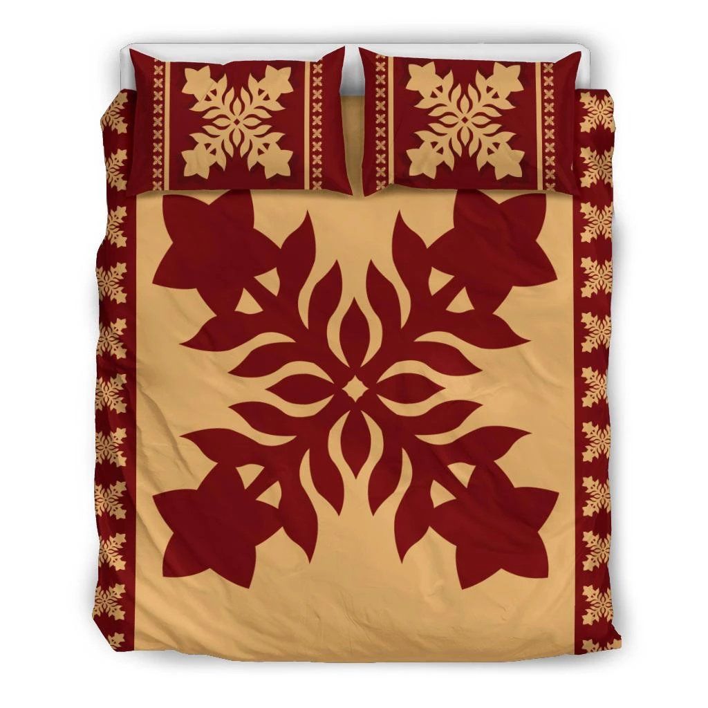 Hawaiian Quilt Pattern Star Flower Bedding Set