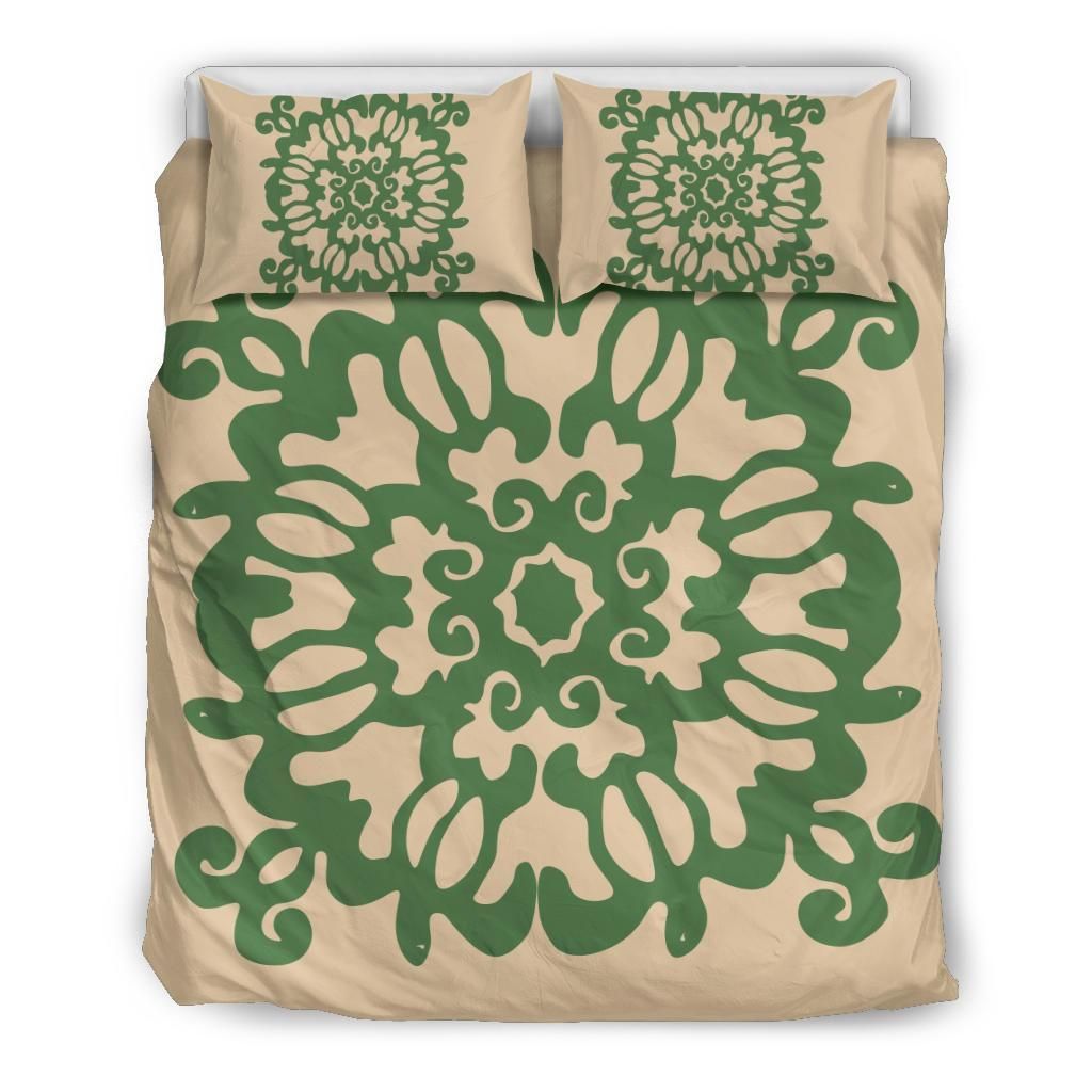 Hawaiian Quilt Turtle Pattern New Gold Bedding Set
