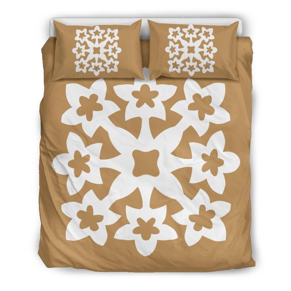 Hawaiian Royal Pattern Gold Bedding Set