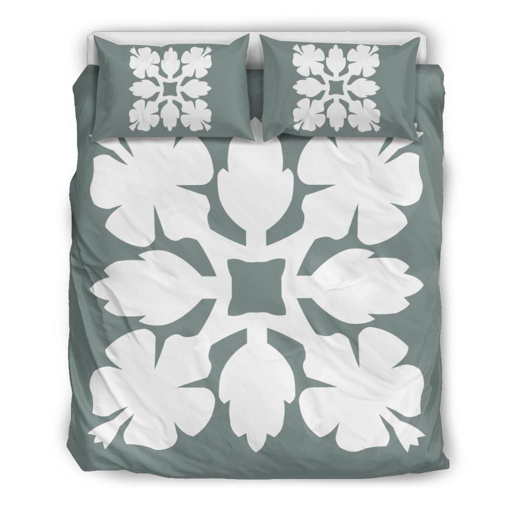 Hawaiian Royal Pattern Grey Bedding Set
